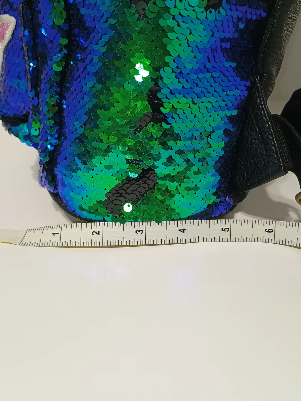 Style Lab Girl Mermaid Sequin Mini Backpack Purse Bird & Hummingbird Patc